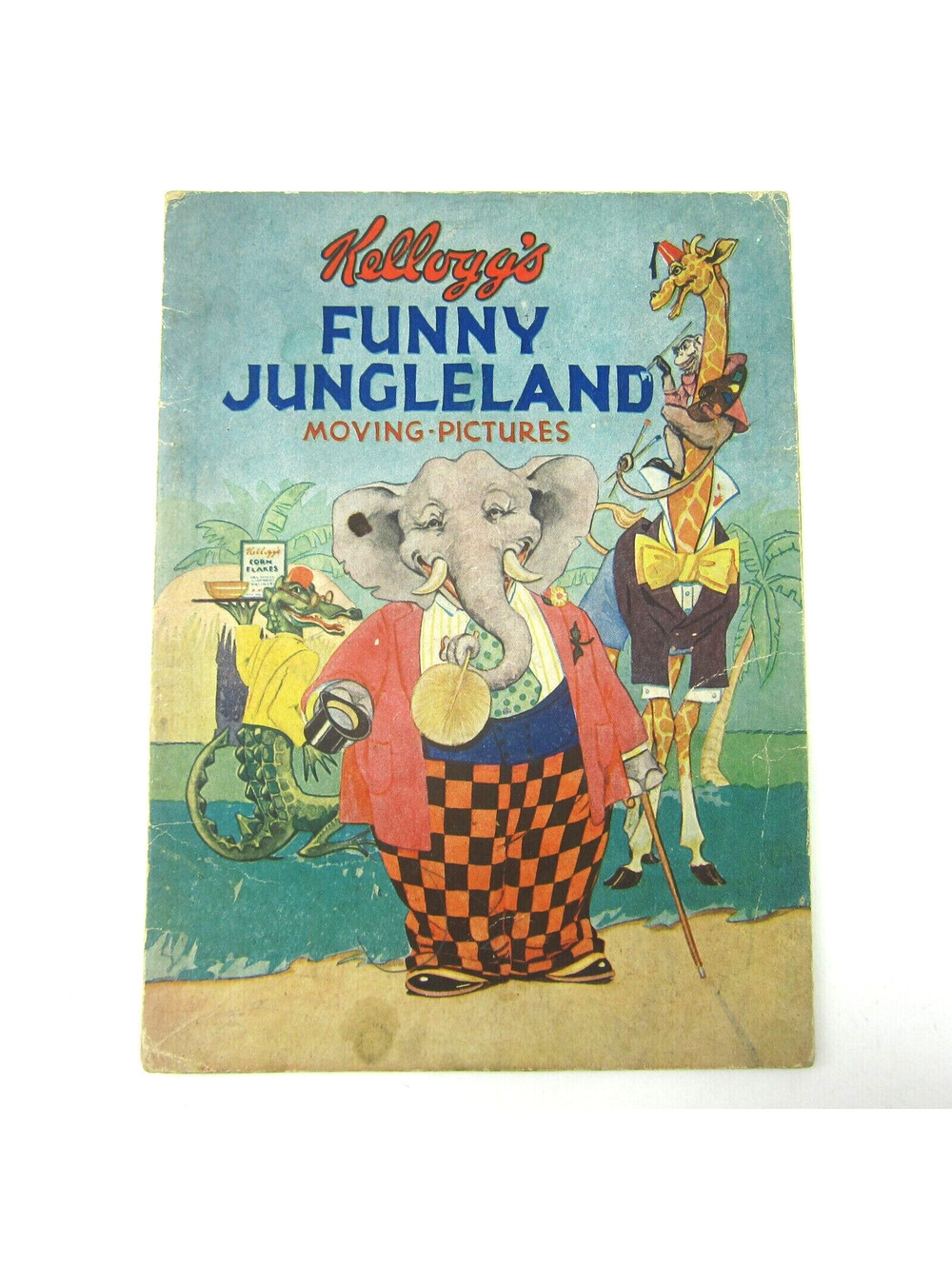 Kelloggs Funny Jungleland Moving Picture Book Cereal Vernon Grant Vintage 1932
